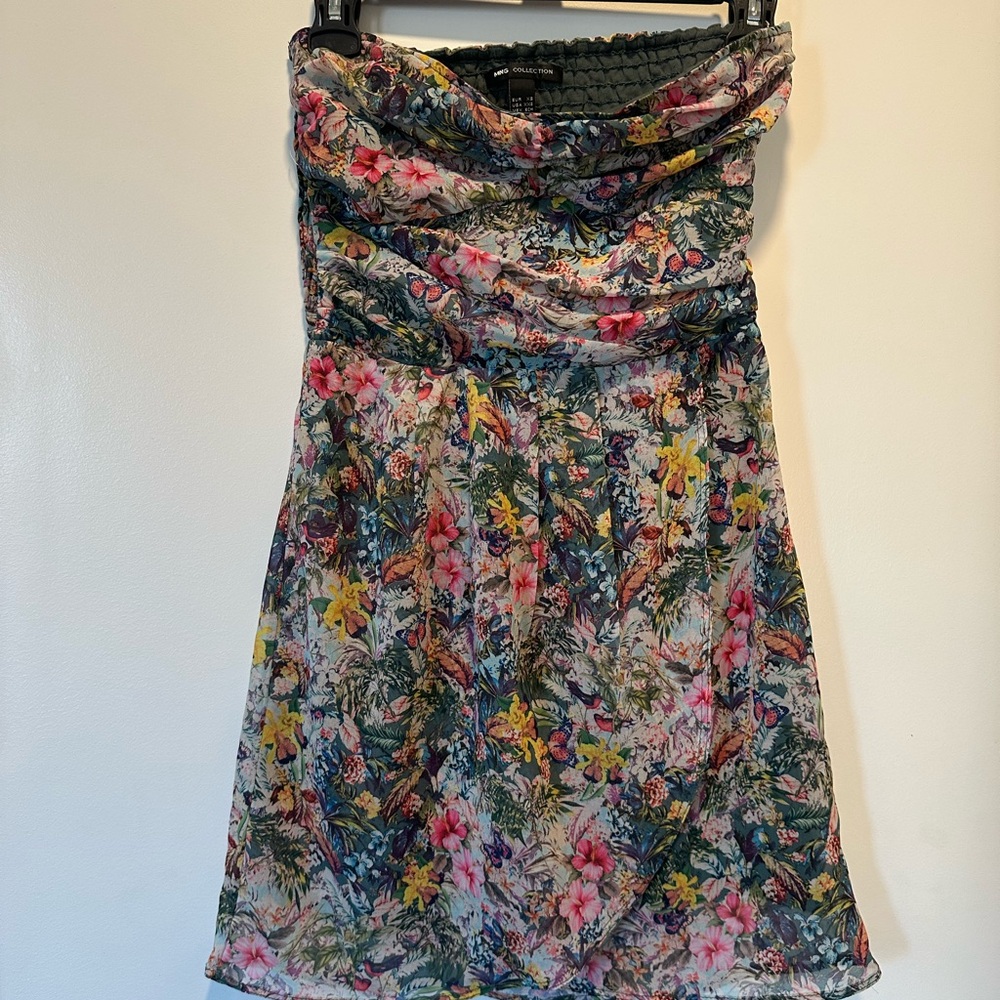 Floral Strapless Dress